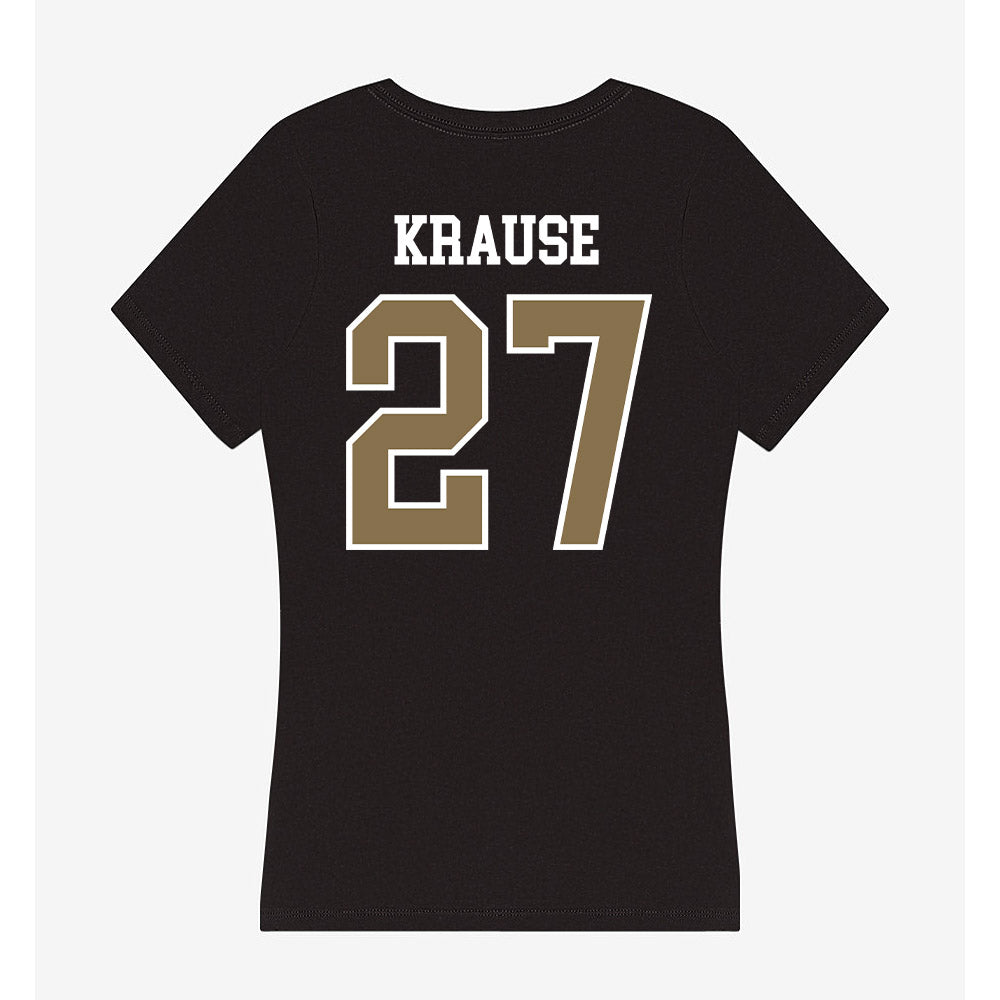 Bryant - NCAA Football : Trey Krause - Women's V-Neck T-Shirt-1