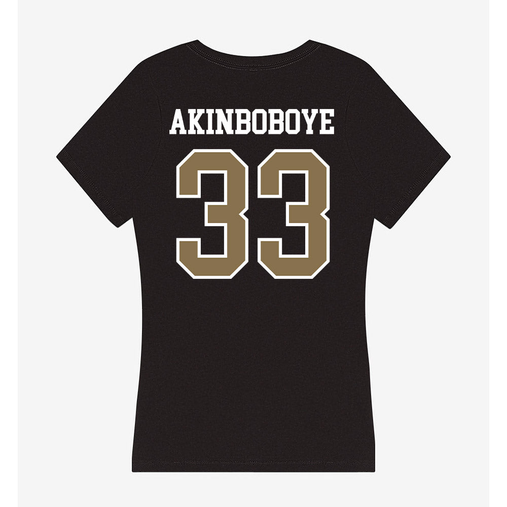 Bryant - NCAA Men's Soccer : Deji Akinboboye - Women's V-Neck T-Shirt-1