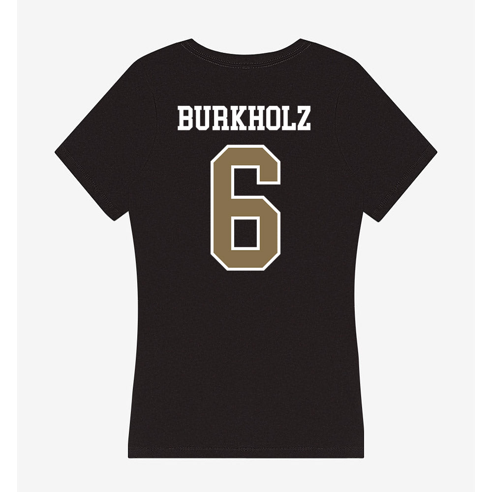 Bryant - NCAA Baseball : Max Burkholz - Women's V-Neck T-Shirt-1