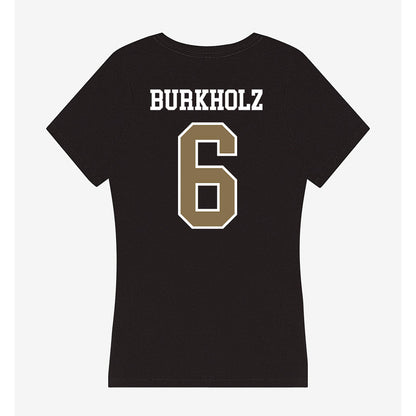 Bryant - NCAA Baseball : Max Burkholz - Women's V-Neck T-Shirt-1