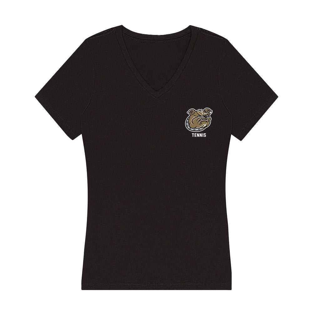 Bryant - NCAA Men's Tennis : Daniel Baquero - Women's V-Neck T-Shirt-0