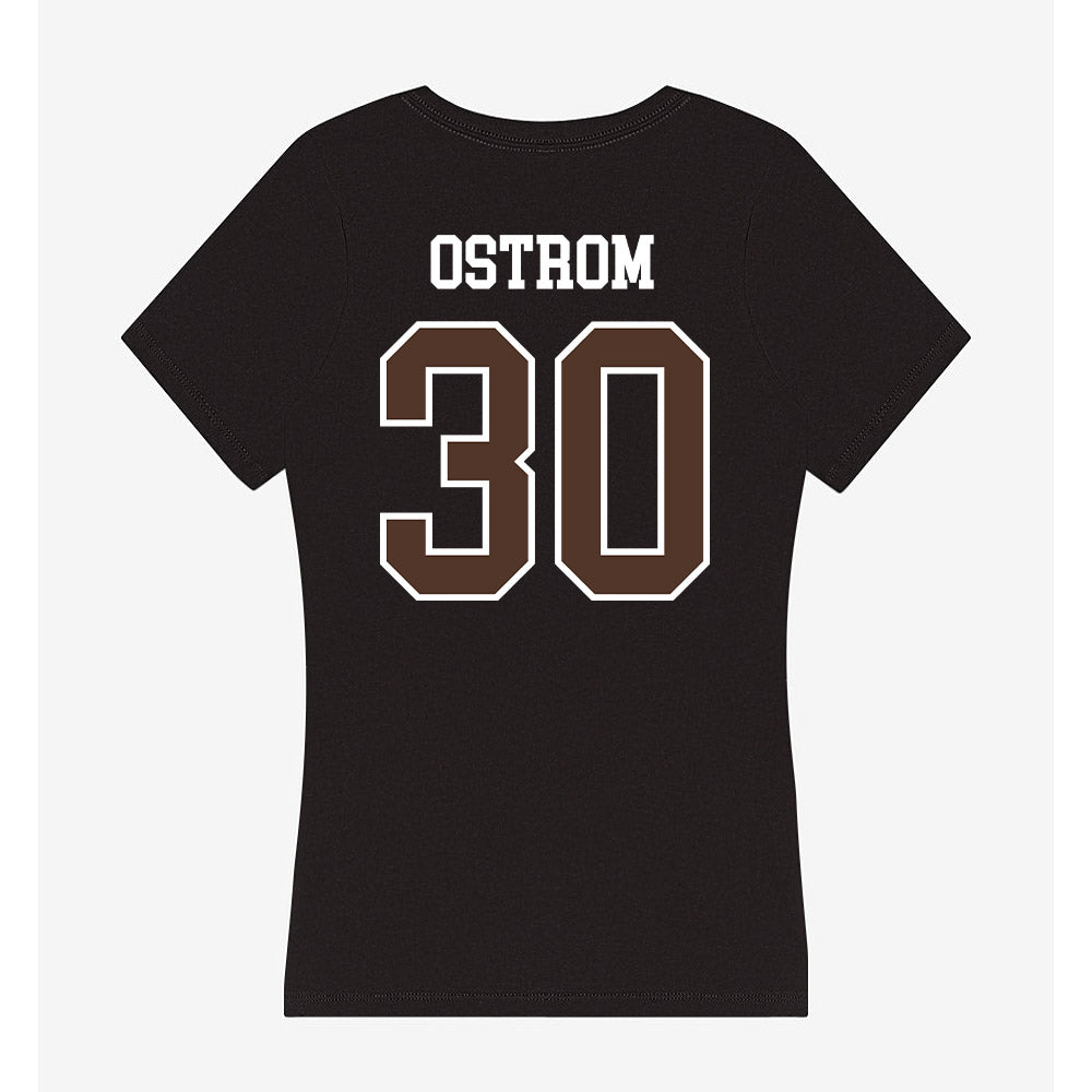 St. Bonaventure - NCAA Men's Basketball : Broek Ostrom - Women's V-Neck T-Shirt-1