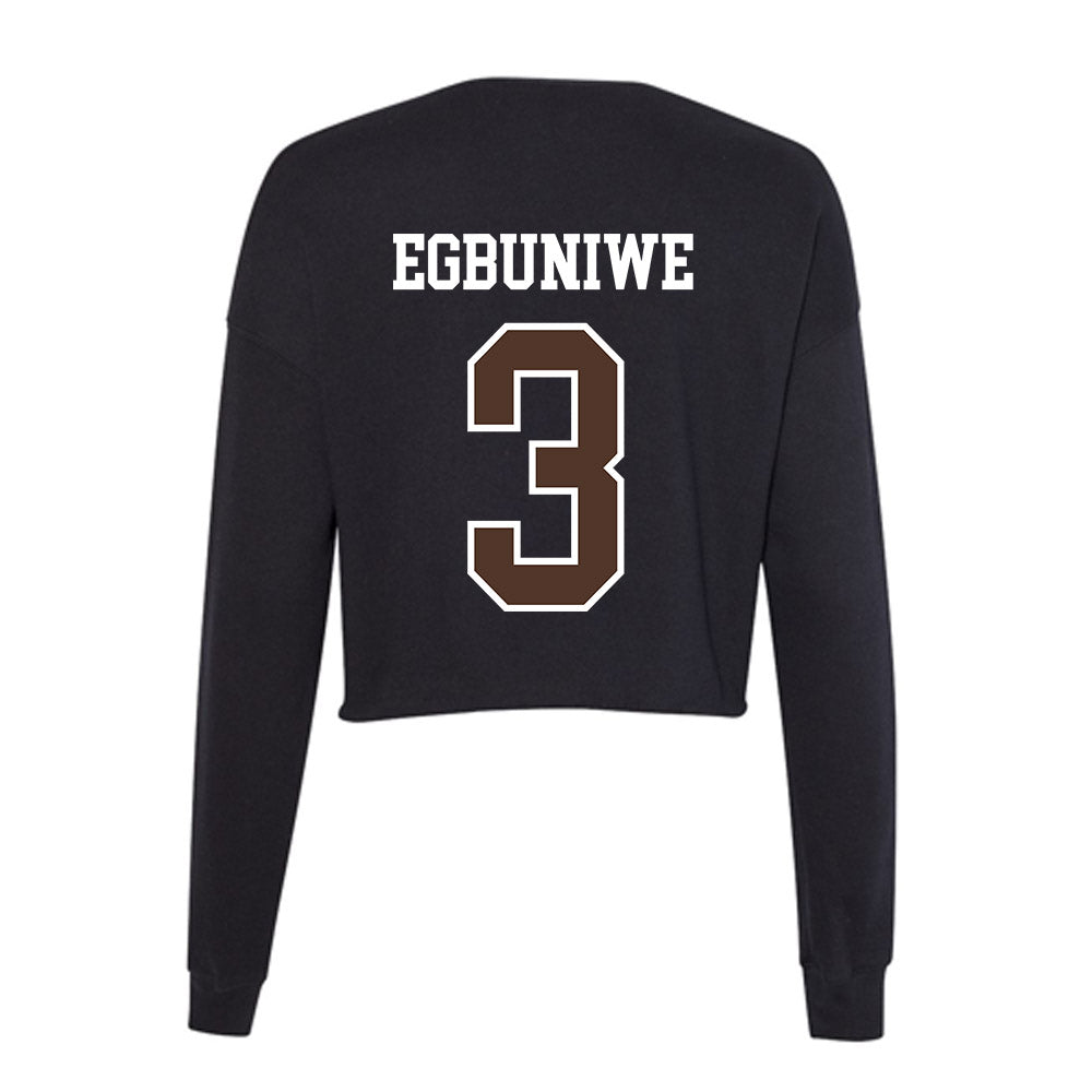 St. Bonaventure - NCAA Men's Basketball : Daniel Egbuniwe - Women's Cropped Crew Fleece-1