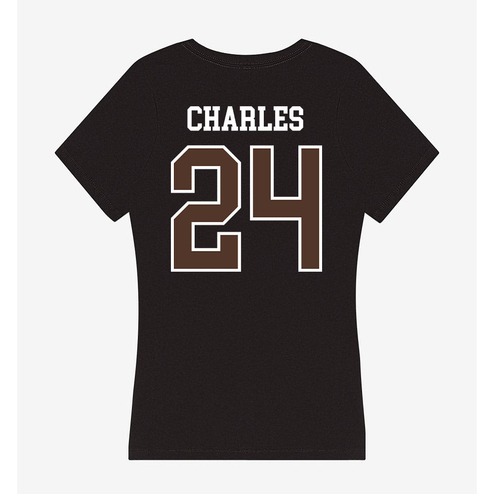 St. Bonaventure - NCAA Men's Basketball : Cayden Charles - Women's V-Neck T-Shirt-1