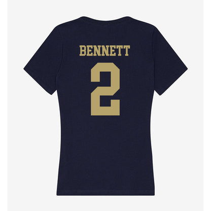 UC Davis - NCAA Women's Basketball : Ryann Bennett - Women's V-Neck T-Shirt-1
