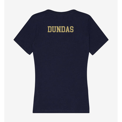 UC Davis - NCAA Equestrian : Katya Dundas - Women's V-Neck T-Shirt-1