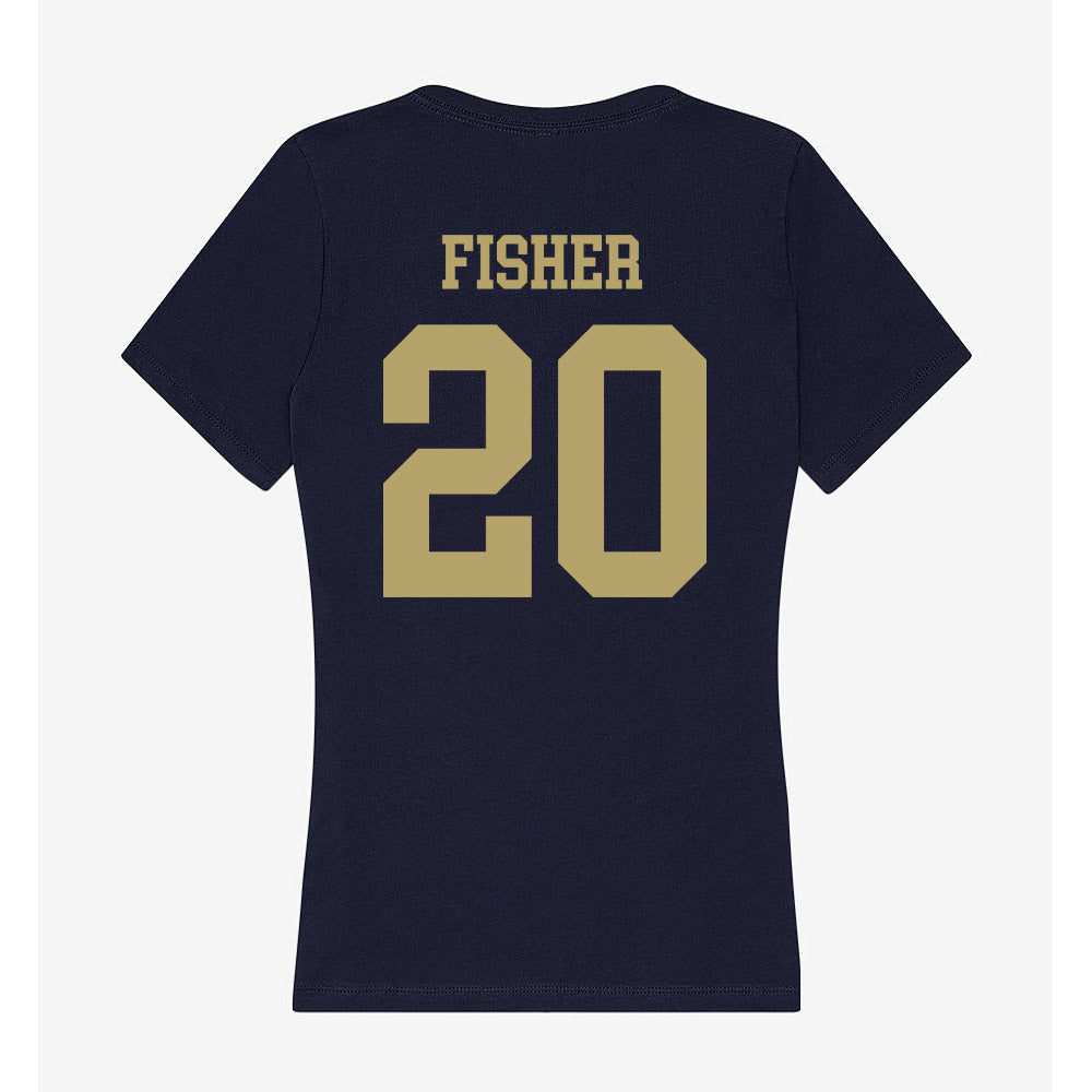 UC Davis - NCAA Football : Jordan Fisher - Women's V-Neck T-Shirt-1