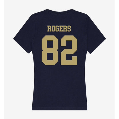 UC Davis - NCAA Football : Jordan Rogers - Women's V-Neck T-Shirt-1