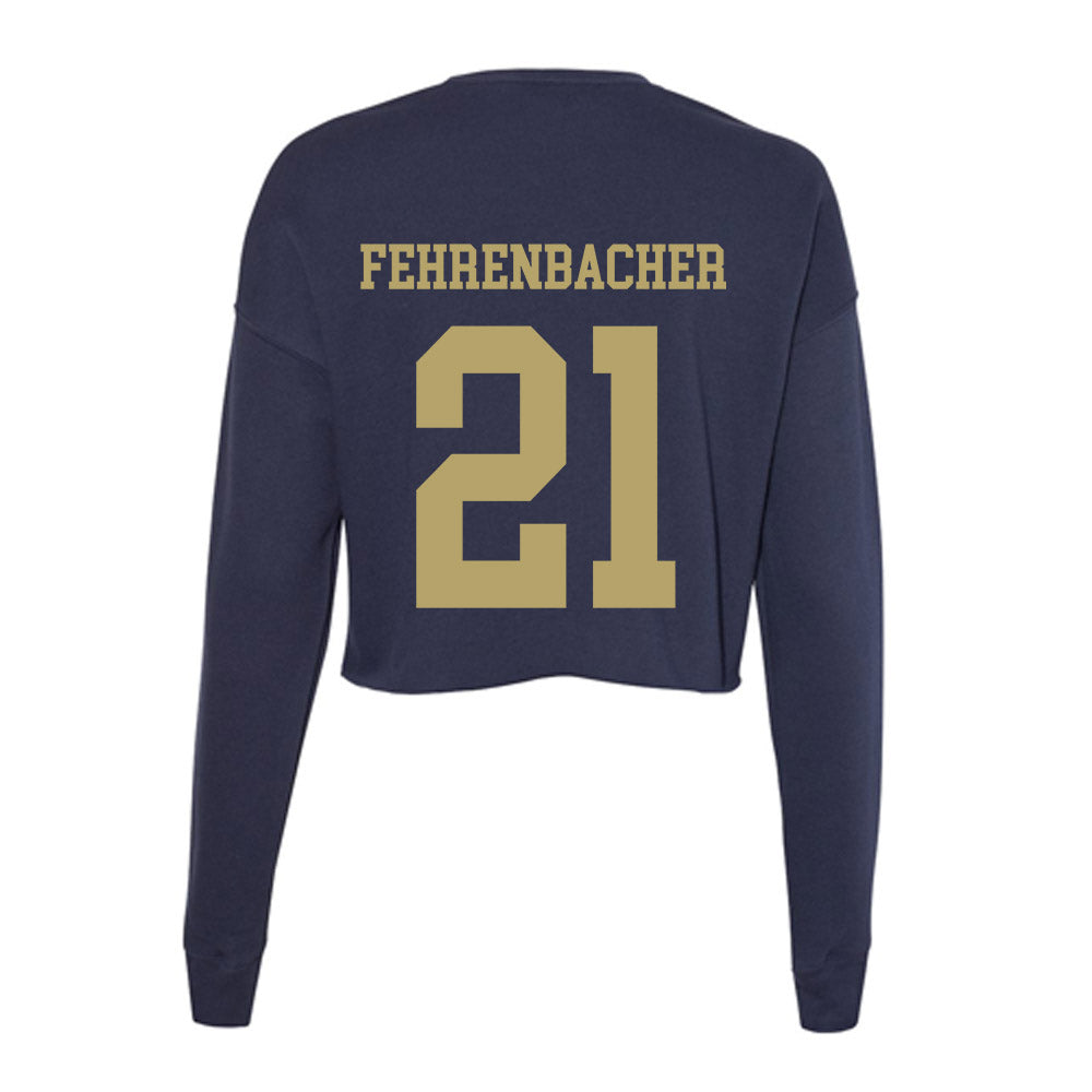 UC Davis - NCAA Women's Soccer : Kiley Fehrenbacher - Women's Cropped Crew Fleece-1