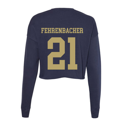UC Davis - NCAA Women's Soccer : Kiley Fehrenbacher - Women's Cropped Crew Fleece-1