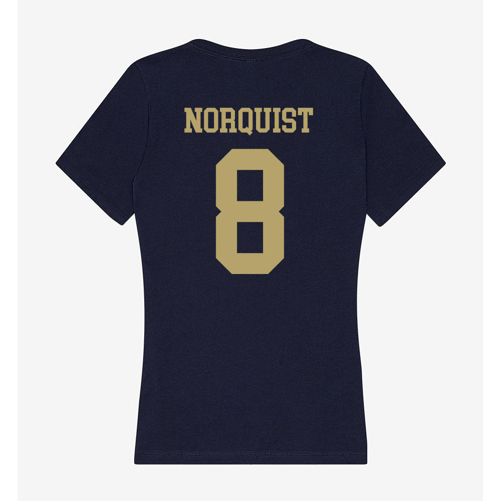 UC Davis - NCAA Softball : Annika Norquist - Women's V-Neck T-Shirt-1