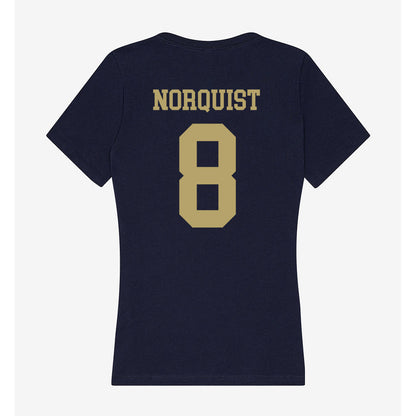 UC Davis - NCAA Softball : Annika Norquist - Women's V-Neck T-Shirt-1