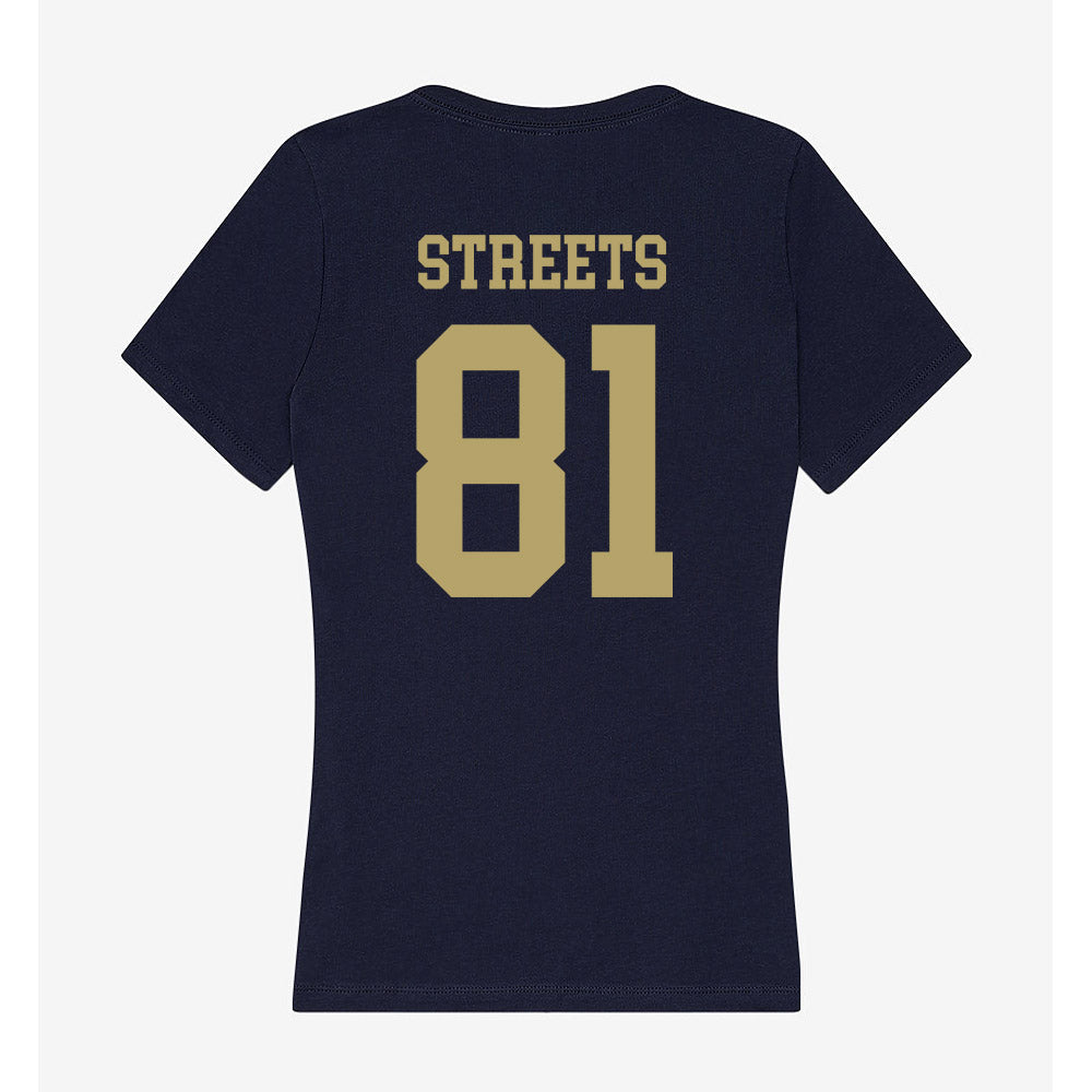 UC Davis - NCAA Football : LaDanian Streets - Women's V-Neck T-Shirt-1