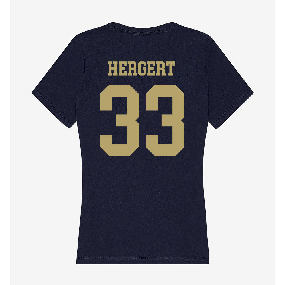 UC Davis - NCAA Football : Conner Hergert - Women's V-Neck T-Shirt-1