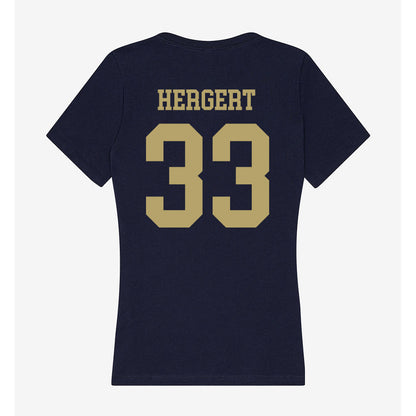 UC Davis - NCAA Football : Conner Hergert - Women's V-Neck T-Shirt-1