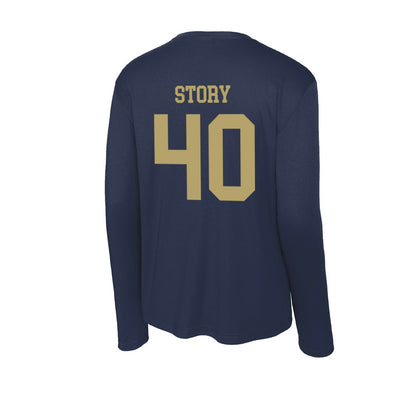 UC Davis - NCAA Baseball : Zach Story - Activewear Long Sleeve T-Shirt-1