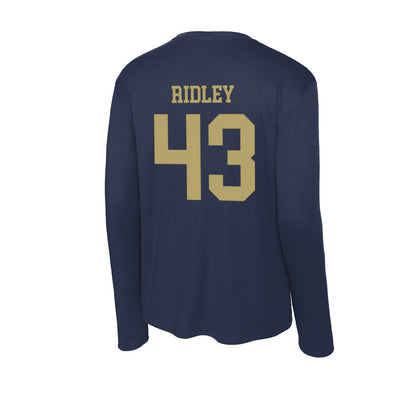 UC Davis - NCAA Football : Hunter Ridley - Activewear Long Sleeve T-Shirt-1
