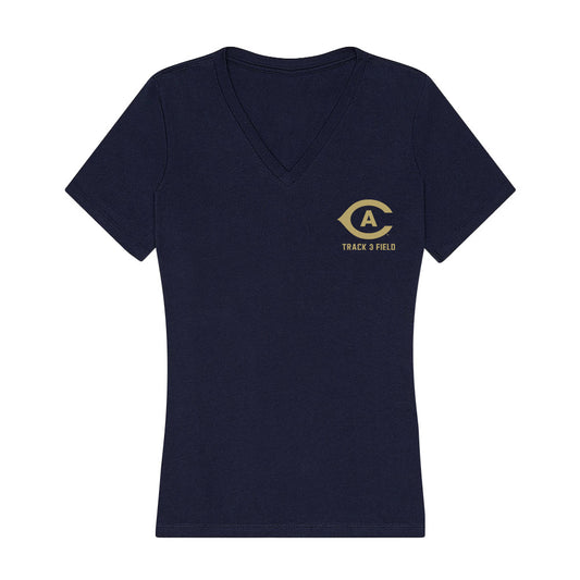 UC Davis - NCAA Women's Track & Field : Ningning O’Brien - Women's V-Neck T-Shirt-0