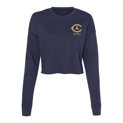 UC Davis - NCAA Softball : Annika Norquist - Women's Cropped Crew Fleece-0