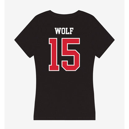 Western Kentucky - NCAA Football : Justin Wolf - Women's V-Neck T-Shirt-1
