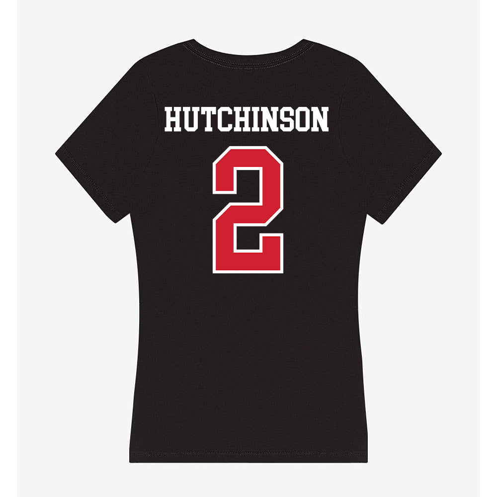 Western Kentucky - NCAA Football : K.D. Hutchinson - Women's V-Neck T-Shirt-1