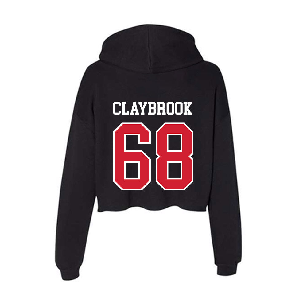 Western Kentucky - NCAA Football : Gabe Claybrook - Women's Crop Fleece Hoodie-1