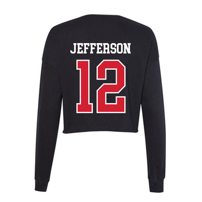 Western Kentucky - NCAA Football : Damari Jefferson - Women's Cropped Crew Fleece-1
