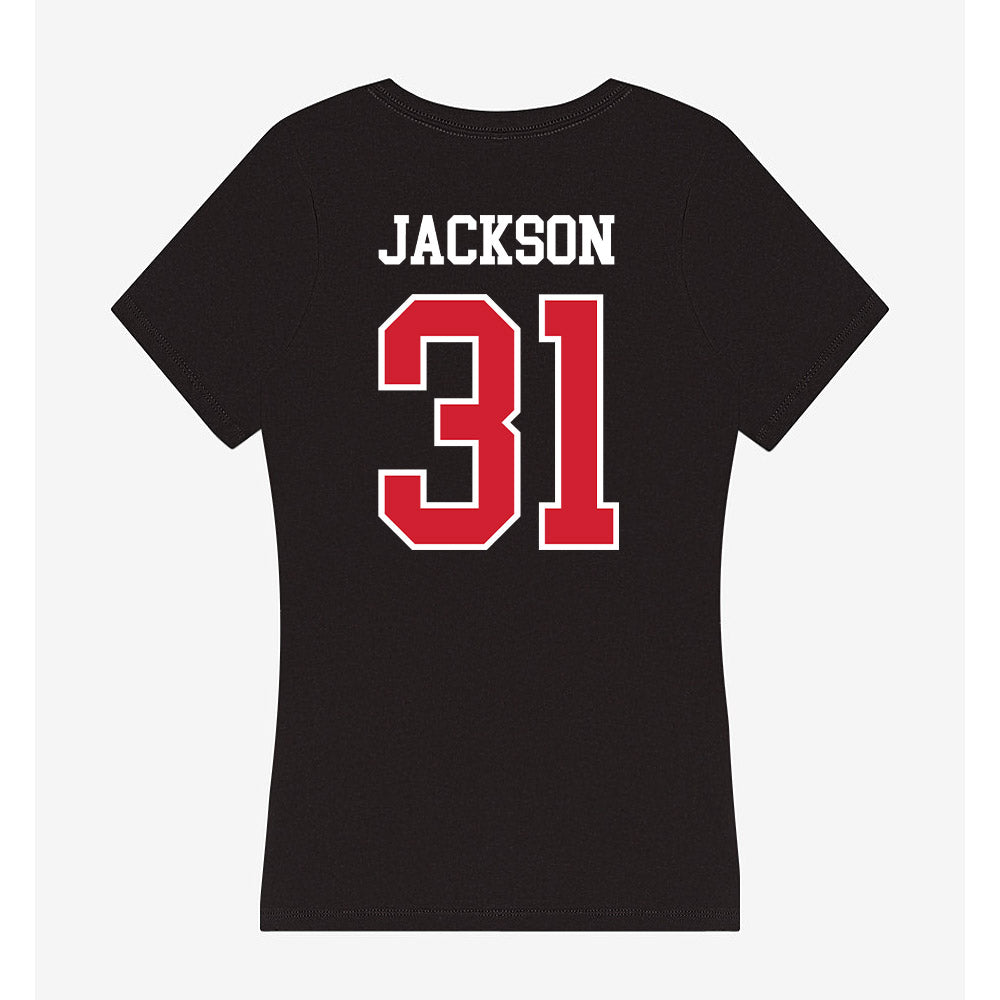 Western Kentucky - NCAA Football : Jalen Jackson - Women's V-Neck T-Shirt-1