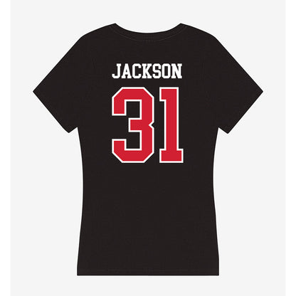 Western Kentucky - NCAA Football : Jalen Jackson - Women's V-Neck T-Shirt-1