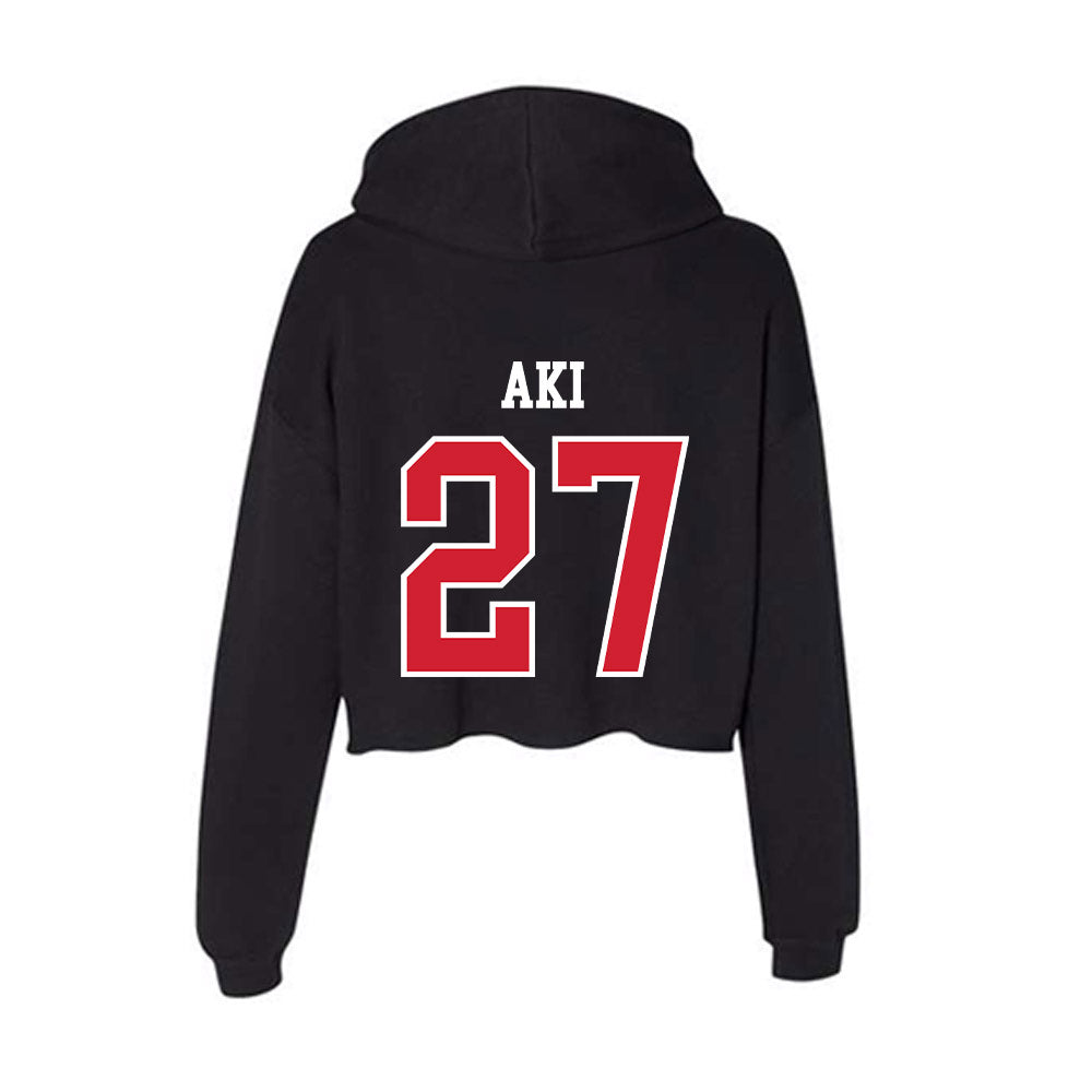 UNLV - NCAA Softball : Charelle Aki - Women's Crop Fleece Hoodie-1