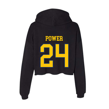 Drexel - NCAA Women's Soccer : Reese Power - Women's Crop Fleece Hoodie-1