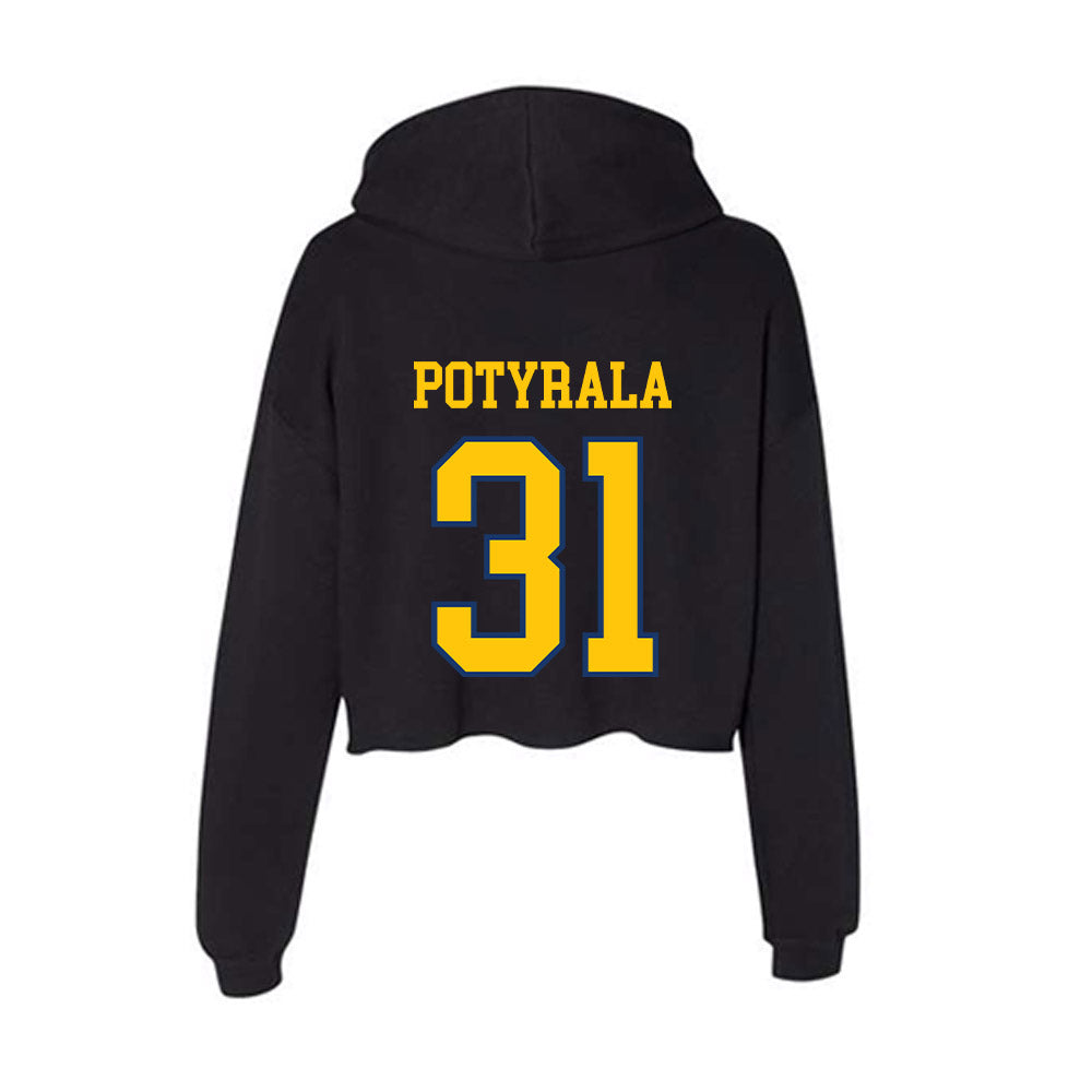 Drexel - NCAA Men's Lacrosse : Brady Potyrala - Women's Crop Fleece Hoodie-1
