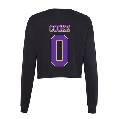 Western Carolina - NCAA Football : Cole Cooke - Women's Cropped Crew Fleece-1