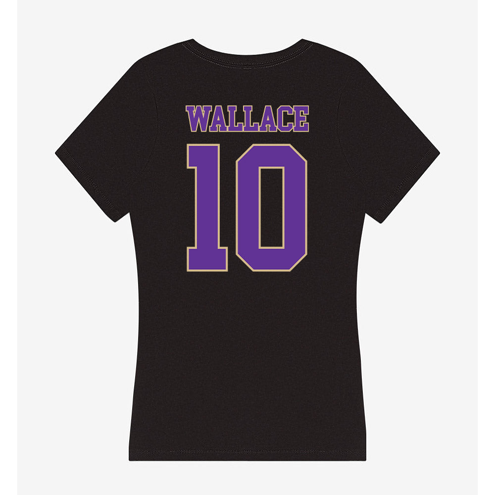 Western Carolina - NCAA Football : Justin Wallace - Women's V-Neck T-Shirt-1