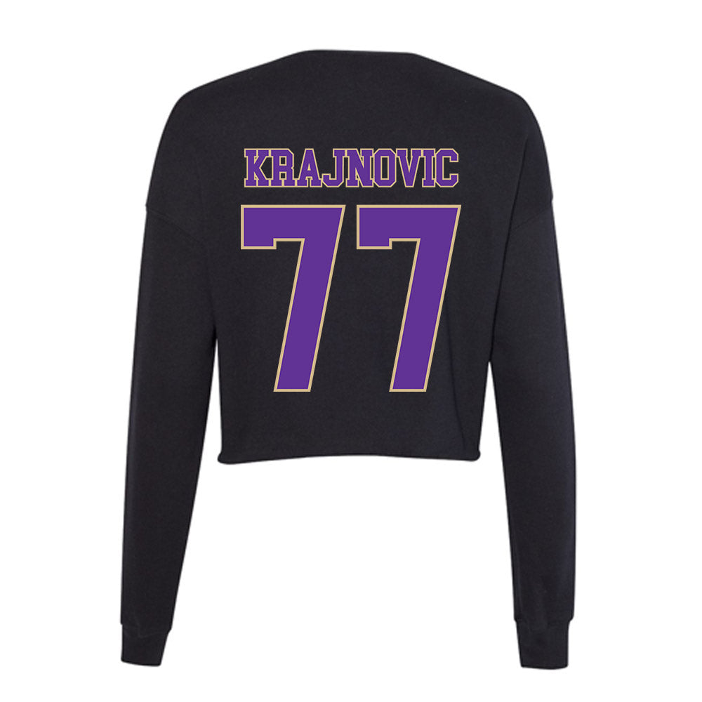 Western Carolina - NCAA Football : Ilija Krajnovic - Women's Cropped Crew Fleece-1