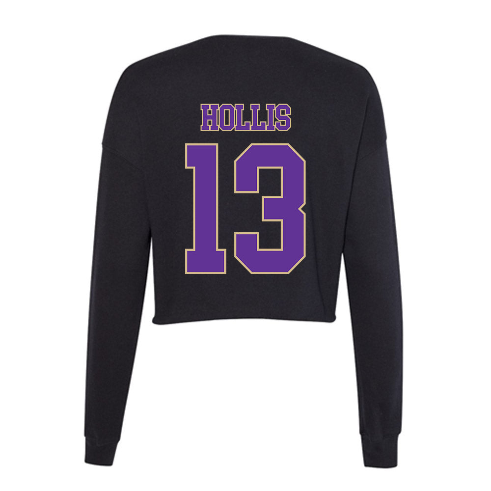Western Carolina - NCAA Football : Richard Hollis - Women's Cropped Crew Fleece-1