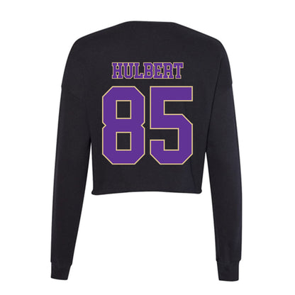 Western Carolina - NCAA Football : David Hulbert - Women's Cropped Crew Fleece-1