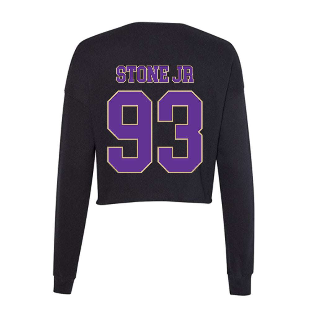 Western Carolina - NCAA Football : Adrian Stone jr - Women's Cropped Crew Fleece-1