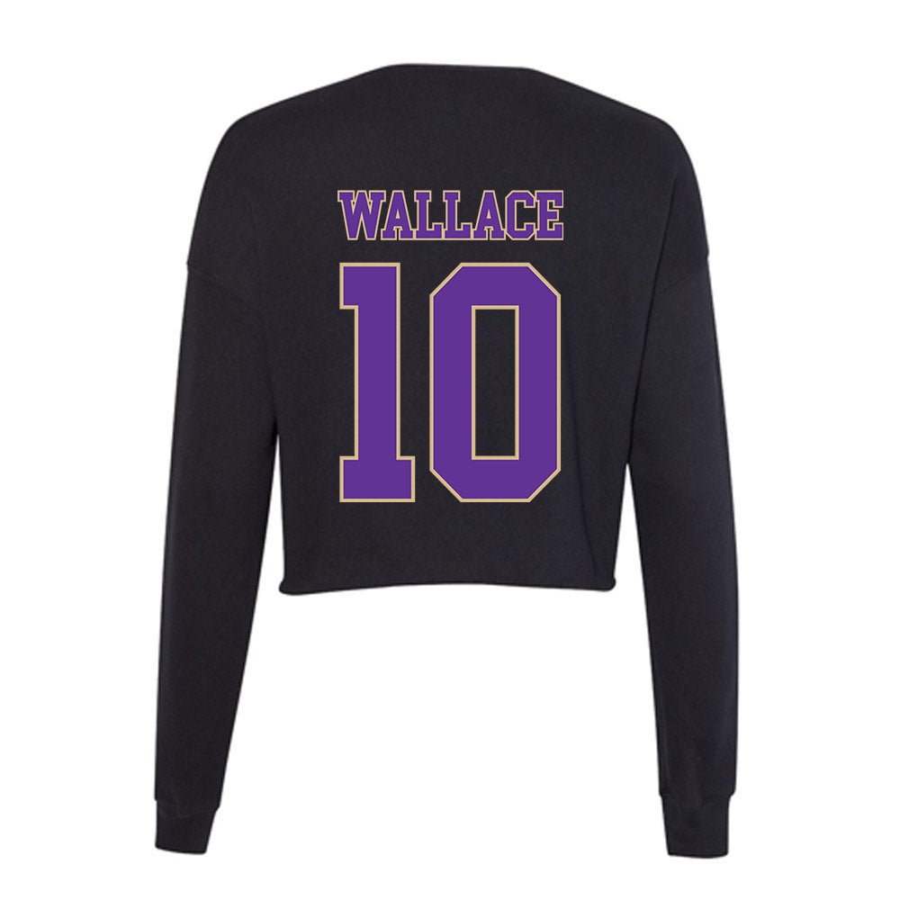 Western Carolina - NCAA Football : Justin Wallace - Women's Cropped Crew Fleece-1