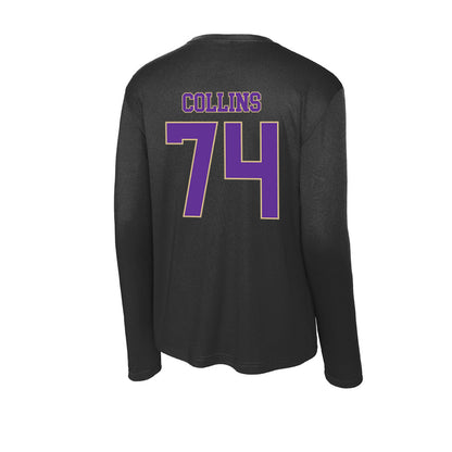 Western Carolina - NCAA Football : Elijah Collins - Activewear Long Sleeve T-Shirt-1
