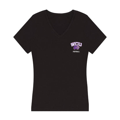 Western Carolina - NCAA Football : vanier Baptiste - Women's V-Neck T-Shirt-0