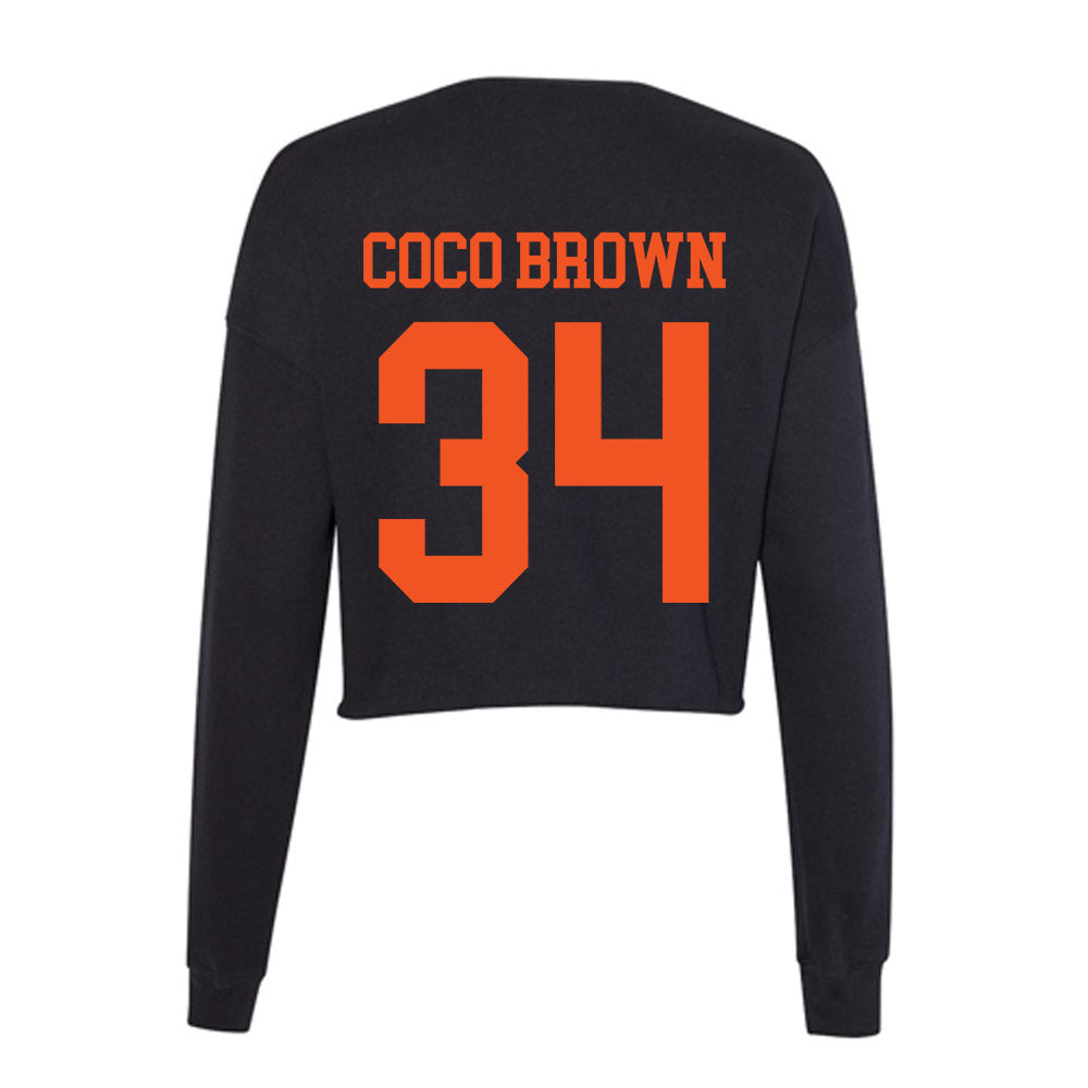 SHSU - NCAA Football : Landan "Coco" Brown - Women's Cropped Crew Fleece-1