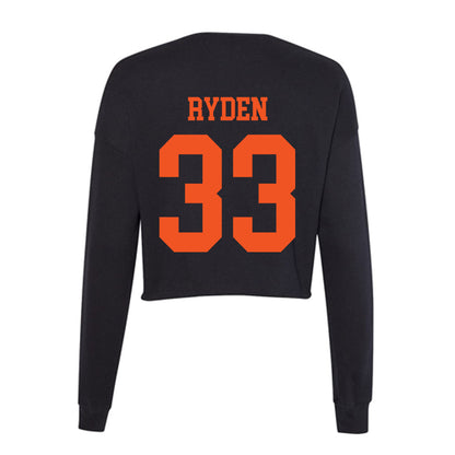 SHSU - NCAA Baseball : Tyer Ryden - Women's Cropped Crew Fleece-1