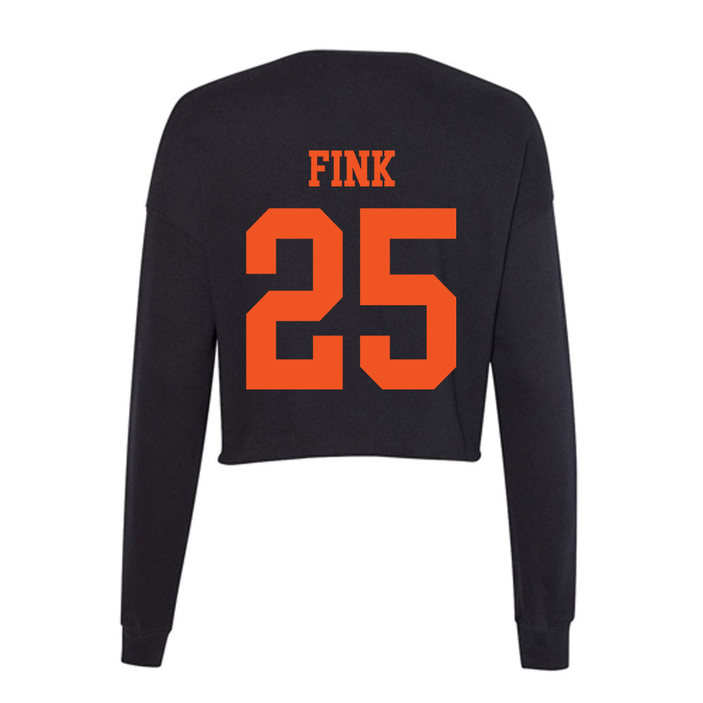 SHSU - NCAA Baseball : Nathan Fink - Women's Cropped Crew Fleece-1