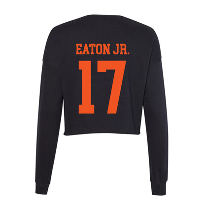 SHSU - NCAA Football : Christopher Eaton Jr. - Women's Cropped Crew Fleece-1