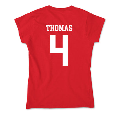 Bradley - NCAA Men's Basketball : Corey Thomas - Soft Style Women’s T-Shirt-1