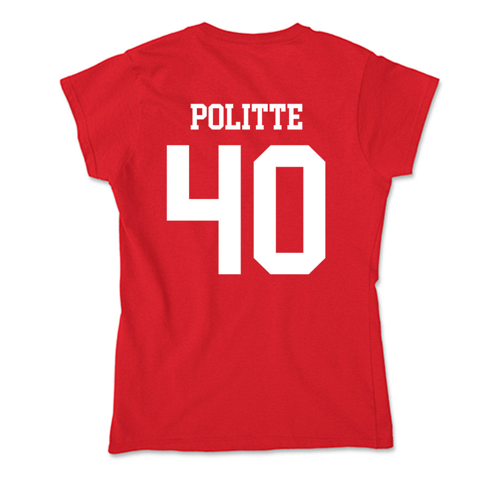Bradley - NCAA Baseball : Drew Politte - Soft Style Women’s T-Shirt-1