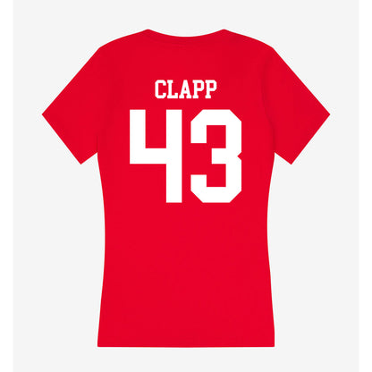 Bradley - NCAA Baseball : Reece Clapp - Women's V-Neck T-Shirt-1