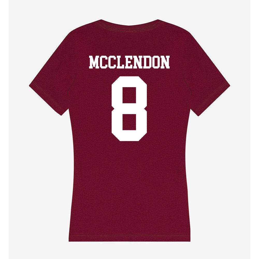 SIU Carbondale - NCAA Football : Jeremiah McClendon - Women's V-Neck T-Shirt-1