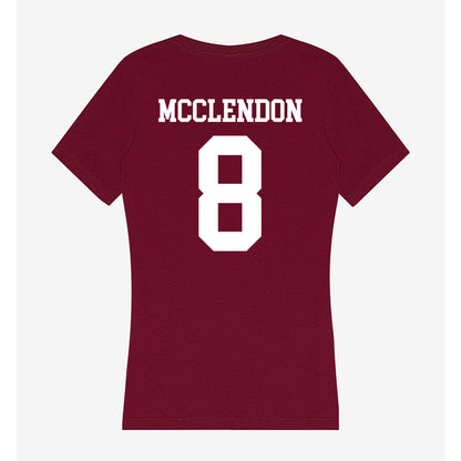SIU Carbondale - NCAA Football : Jeremiah McClendon - Women's V-Neck T-Shirt-1